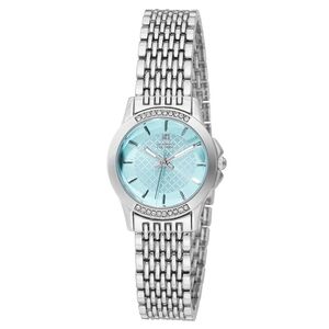 Montres Prestige by Invicta women's 27mm steel watch with a blue/teal dial